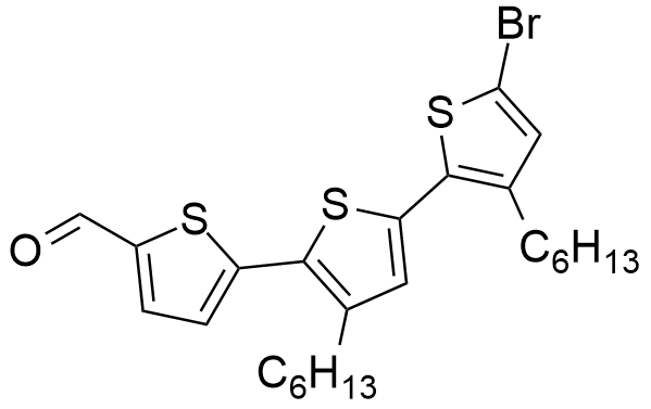 5''-溴-3',3''-二己基-[2,2:5',2''-三噻吩]-5-甲醛- CAS:1628940-31-7